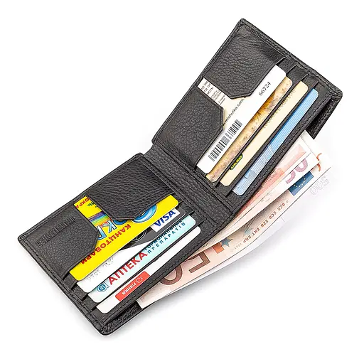 Мужской кожаный кошелек (ST159) ST Leather 11.5х9.5х2 см acs0015159 - фото 4