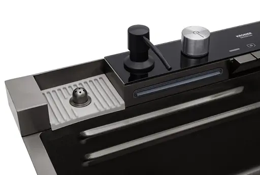 Кухонная мойка Kroner KRP Schwarze - SET7546ARTHM PVD (3.0/0.8 мм) (CV033375) - фото 6