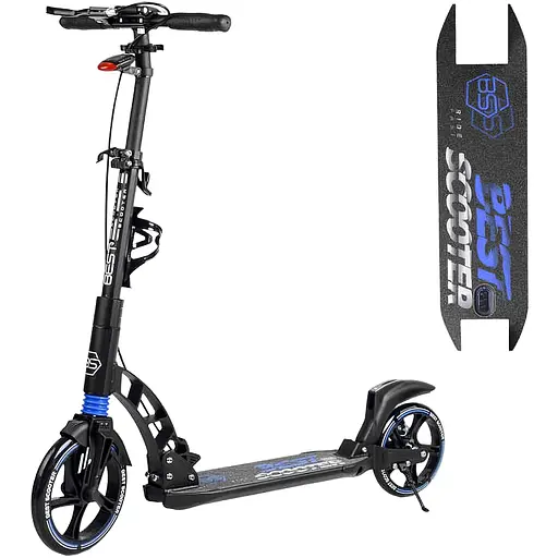Самокат Best Scooter 93-103х49х14 см Чорно-синій 000255826