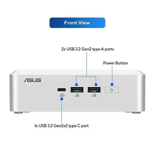 Комп'ютер ASUS NUC 15pro+ RNUC15CRSU500002 Intel Core Ultra 5 225H/Без ОЗП/Без SSD/Intel Arc Graphics/Без ОС (90AR00P3-M00030) - фото 6