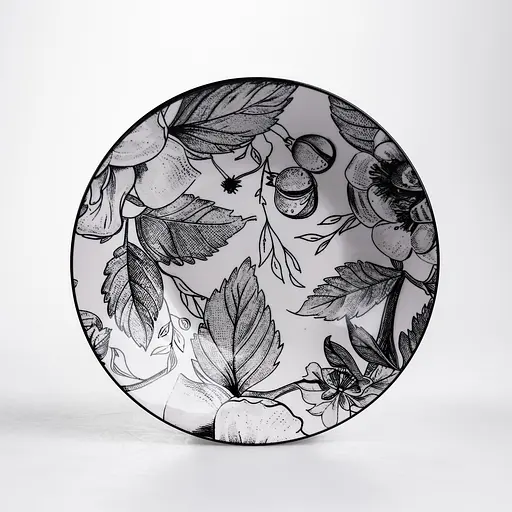 Столовий сервіз золотий на 6 персон 18 предметів набір фарфорових тарілок для сервірування столу сервіз тарілок Yiwu HP-HK-A4 - фото 5