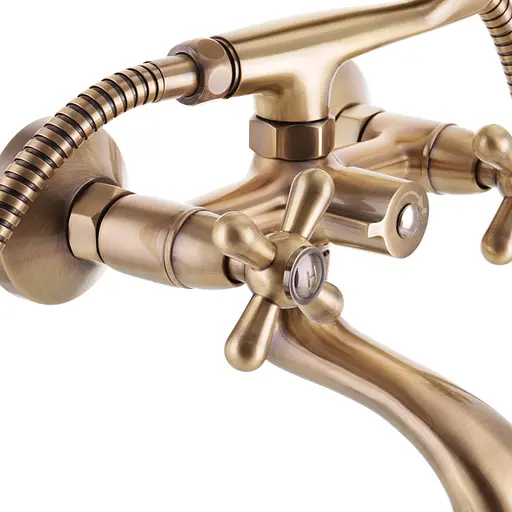 Змішувач для ванни Haiba Dominox 142 Euro бронзовий HB3938 Бронза - фото 3