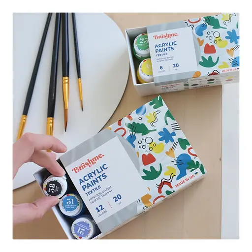 Акриловая текстильная краска Набор 4001 Brushme AP4001 6 цветов - фото 4