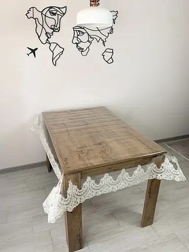 Силиконовая скатерть с кружевом корд двойным Elit 100х100 см - фото 2