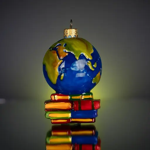 Ялинкова прикраса Різдвяні історії Глобус мандрівника скло (4820001045277) - фото 3