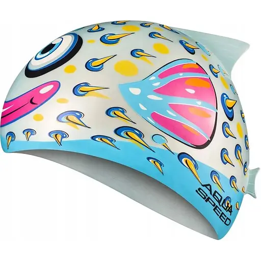 Шапочка для плавання Aqua Speed Zoo Fish Сірий/Блакитний (1000-115-02-fish)