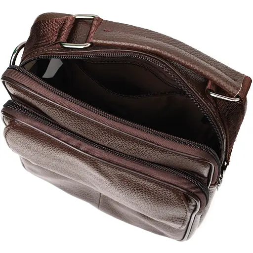 Шкіряна чоловіча сумка Vintage 19х25х6,5 см sum0023577 - фото 4