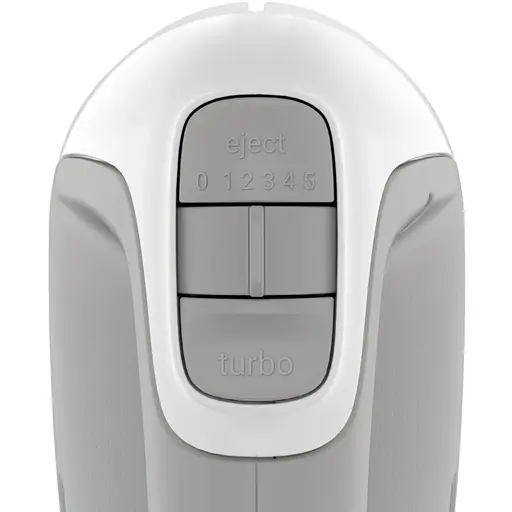 Ручний міксер Tefal Prep`Mix HT450B38, 450 Вт 5 налаштувань швидкості, Turbo, білий | сірий - фото 5