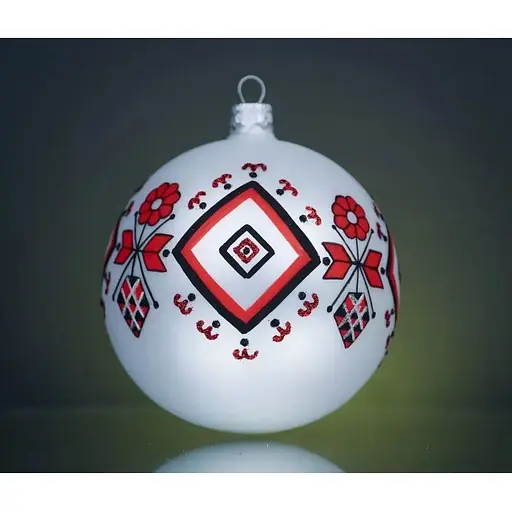 Набір ялинкових прикрас Різдвяні історії Код нації: Запоріжжя 3 кулі скло (4820001179965) - фото 6