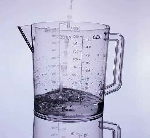 Кружка стакан мерная пластмассовая с ручкой для пищевых продуктов 1000 мл, Мед Прозрачный 85531 - фото 2