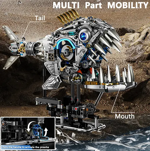 Конструктор піранія MJI механічний двосторонній живий світ 1085 деталей - фото 5