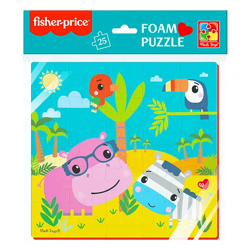 Мягкие пазлы Бегемот и зебра Vladi Toys VT1109-04, 25 эл