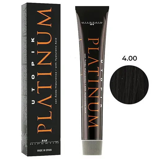 Професійна стійка крем-фарба для волосся Hipertin Platinum 4.00 каштановий 60 мл - фото 2