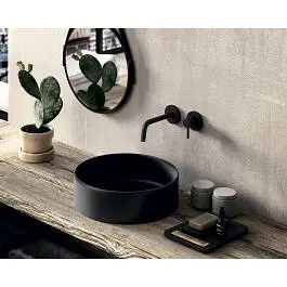 Змішувач для раковини настінний Paffoni Light вилив 123 мм black matt LIG104NO70, Чорний матовий - фото 4