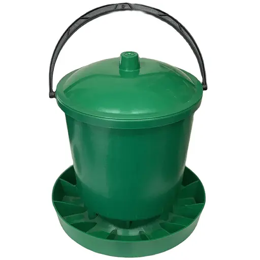 Годівниця Бункер для домашніх птахів пластикове відро з ручкою 7 л  - фото 1