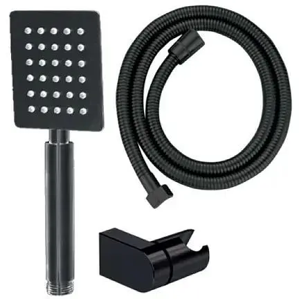 Душовий гарнітур Mixxus Shower SET-02.SUS Black MI6159, Чорний матовий - фото 1