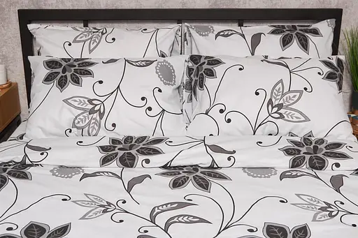 Комплект постельного белья Moon&Star Бязь Gold Люкс Gray Denim King Size 220x240 наволочки 2х50х70 - фото 4