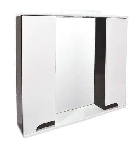 Зеркало ПиК Симпл венге со шкафчиками и подсветкой LED 80 см 30412 - фото 2