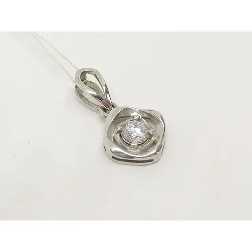 Серебряная подвеска Лазурит с фианитом. 39045Р - фото 2