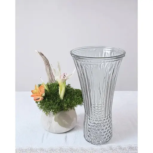 Ваза скляна Vittora Гірський кришталь 30 см VT-V-0010 в асортименті (148160) - фото 2