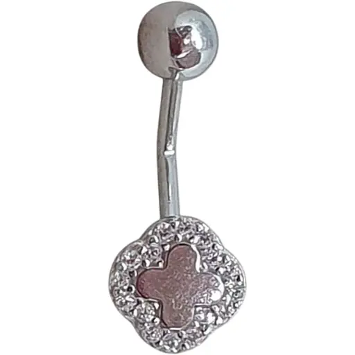 Срібна сережка для пірсингу пупка Umax. 7050U