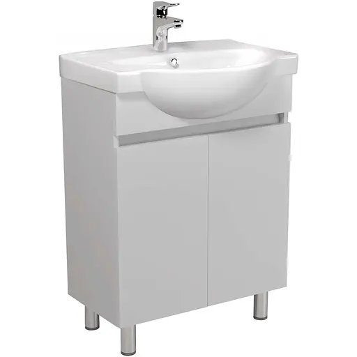 Тумба Мойдодир Temp. 65 з умивальником Freja 65 Білий - фото 1