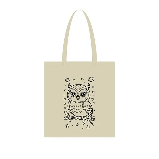Екосумка для покупок "Сова" Bambi Сумка-шоппер 190CCT-3, 38 x 42 см (190г/м2) - фото 1