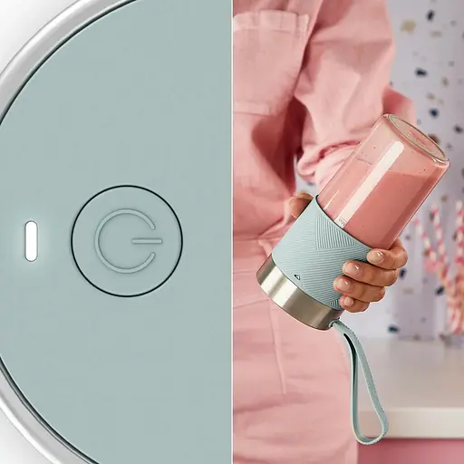 Блендер Tefal Lightmix портативний для смузі чаша-300мл USB тритан зелений - фото 2