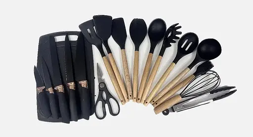 Набір кухонного приладдя Zepline ZP0102 силіконовий 19 предметів Сірий - фото 7