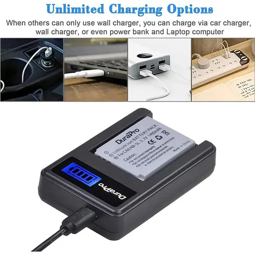 Аккумулятор Powershot S100 SX200 SX230 HS DuraPro 2 шт. NB-5L NB 5L + ЖК-USB-зарядное устройство для Canon NB-5L - фото 3