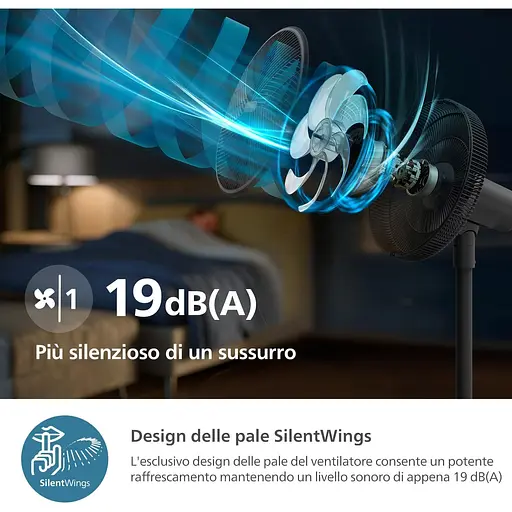 Вентилятор Philips Series 3000 напольный 40 см 48 Вт черный (CX3550/01) - фото 8