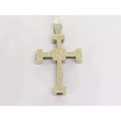 Золотой крестик Гаразд с каучуком и фианитами. 3541757Ж - фото 4