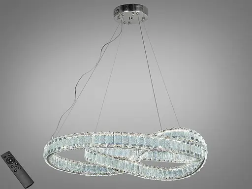 Люстра підвісна Diasha хром LED 92 Вт пульт 16 м² - фото 1