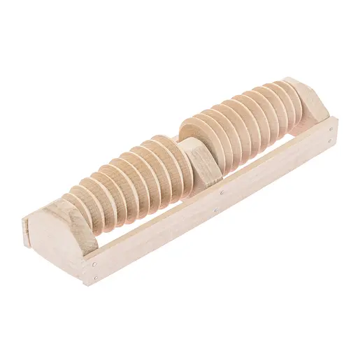 Масажер для стоп дерев'яний для профілактики плоскостопості та рефлекторного масажу на 2 ролики на дві ноги., Woodly 87037 - фото 1