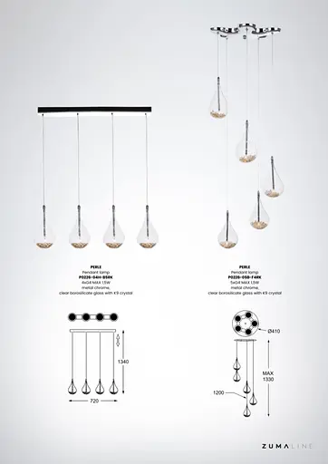Подвесной светильник Zuma Line P0226-05B-F4RK PERLE - фото 4
