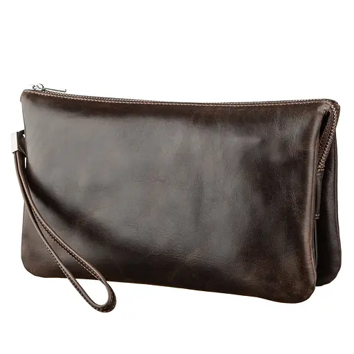 Чоловіча шкіряна барсетка GRANDE PELLE 26х14,5х4 см acs0016114 - фото 2