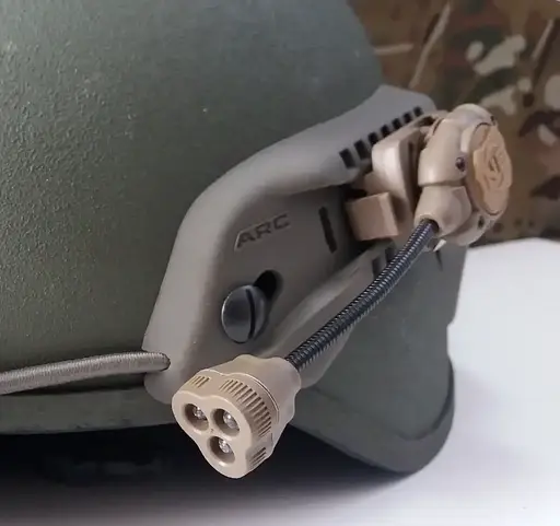 Тактический фонарь на шлем Night Evolution (белый + красный + ИК свет) Койот - фото 2