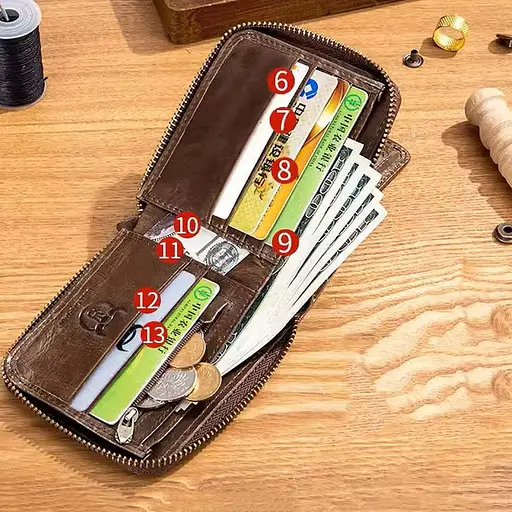 Чоловічий шкіряний гаманець BULL 12х9.5х2.5 см acs0029255 - фото 4