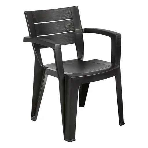 Стул садовый пластиковый Bica Emma графит - фото 1