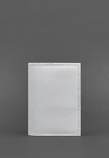 Кожаная обложка для паспорта и военного билета 1.2 белая - фото 2