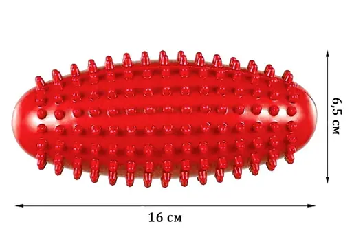 Масажний ролик Almond EasyFit овальний із шипами червоний (EF-1071-R) - фото 2