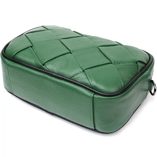 Кожаная сумка Vintage с переплетами 22х14х7.5 см sum0029010 - фото 5