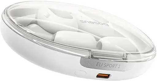 Наушники Baseus Eli Sport 1 Open-Ear TWS Earbuds Stellar, IPX4, BT5.3, 65mAh, 600mAh, 7.5h, White  A00064400221-00 - фото 4