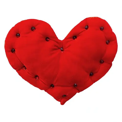 Подушка Сердце со стразами - фото 1