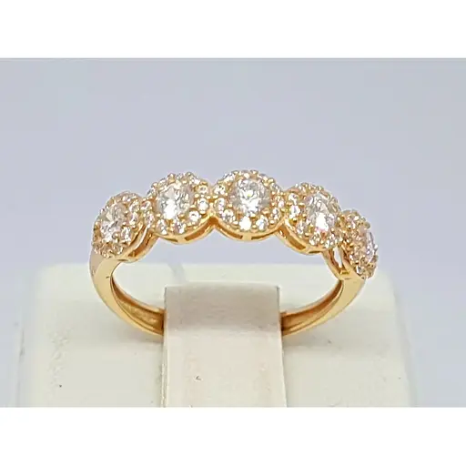 Золотое кольцо Империя золота с фианитами. КВ818(В)И 16,5 - фото 3