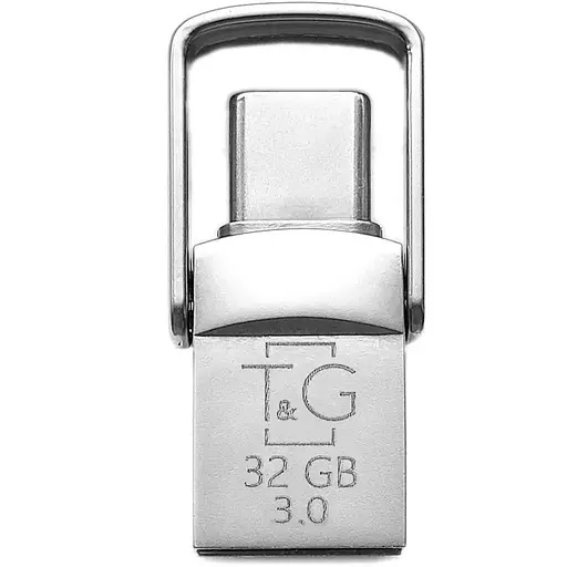 Флеш накопичувач USB 32Gb T&G Metal TG104 сріблястий Type-C / USB 3.0 (TG104TC-32G3) - фото 1