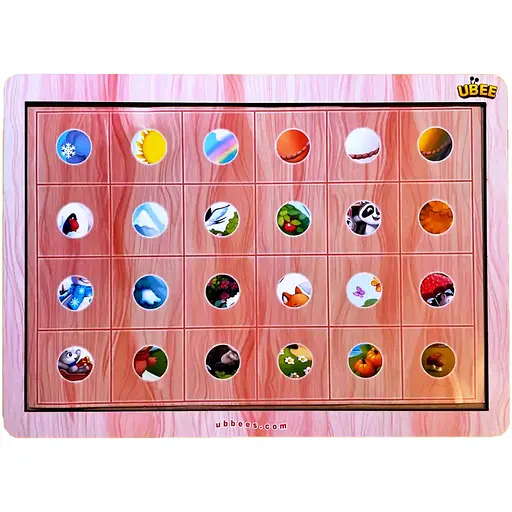 Настільний розвиваючий Пазл-вкладиш Пори року (ПСД241) PSD241 підказка-фон - фото 2