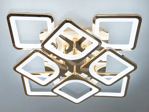 Світлодіодна люстра Romin смарт світильник з пультом dimmer 115 Вт золото - фото 2