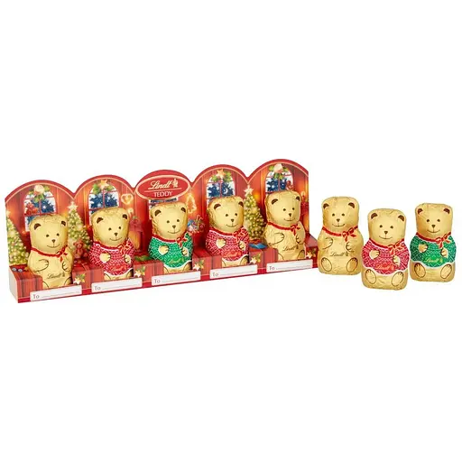Уцінка. Шоколадні ведмедики Lindt Teddy Mini Perforated 50 г (5 шт. х 10 г) - фото 2