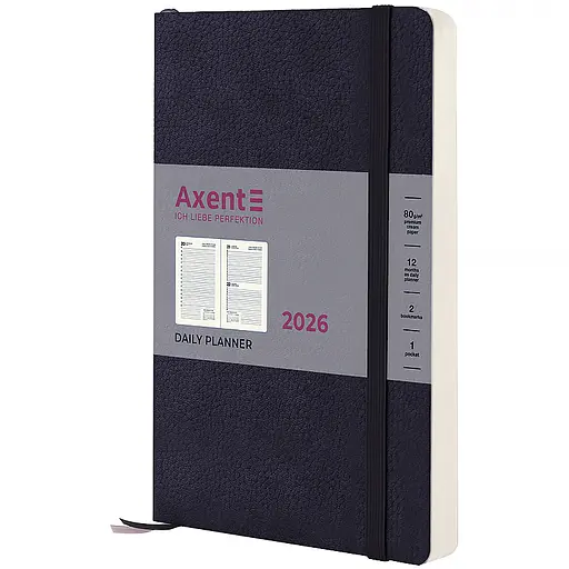 Дневник Axent 2026 Partner Soft Skin 145х210 мм синий (8810-26-02-A)